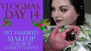 Vlogmas Day 14 | PET-INSPIRED MAKEUP | COLLAB W/ LOUSLITTLEZOO!