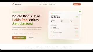 Demo aplikasi manajemen UMKM Majumkm — catat order, pelanggan, dan laporan keuangan