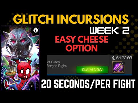 Glitch Incursions |Week 2| BEST CHEESE OPTION for 15 zone - Marvel Contest of Champions 