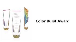 Color Burst Crystal Award, 10" - Personalized Awards by Promotions Now