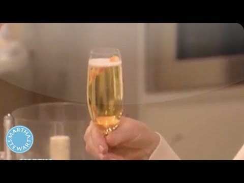 Mandarin Champagne Cocktail - Martha Stewart