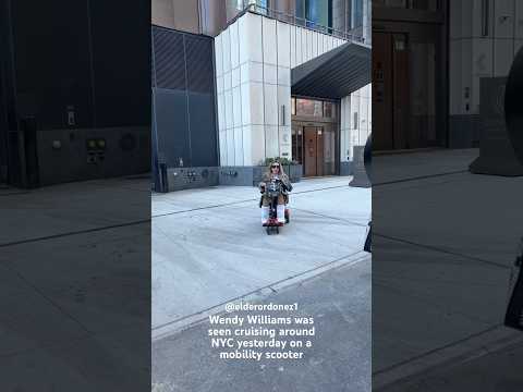 Wendy Williams cruising around NYC yesterday on a mobility scooter great to see her out and about!