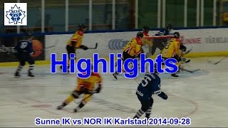 preview picture of video 'Highlights Sunne IK vs NOR IK Karlstad 2014-09-28'
