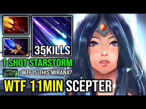 HOW TO SOLO MID MIRANA 1 Shot Starstorm 11Min Scepter Level 5 Dagon Skill Spam Dota 2