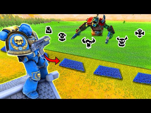 Can SPACE MARINES Hold vs 7,000,000 ORK ARMY INVASION?! - UEBS 2: Warhammer 40k Mod