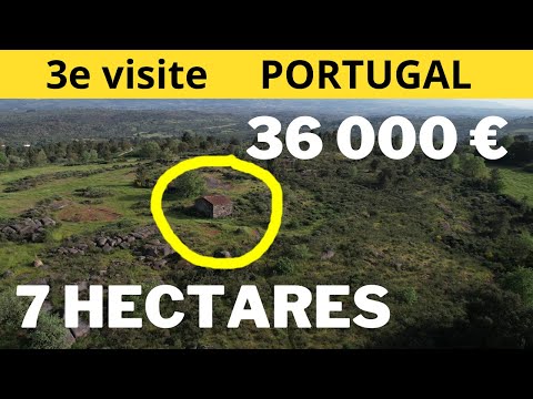A VENDRE Bergerie au PORTUGAL sur 7 hectares de terrain, ferme, ruine / maison à acheter au Portugal
