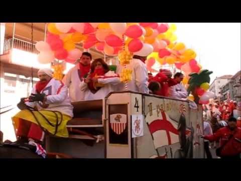 Carri da getto in fase di inquadramento - parte 1 di 2 - Carnevale Ivrea 2014