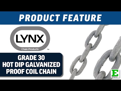 Lynx G30 Hot Dipped Galvanized Proof Coil Chain | E-Rigging Products