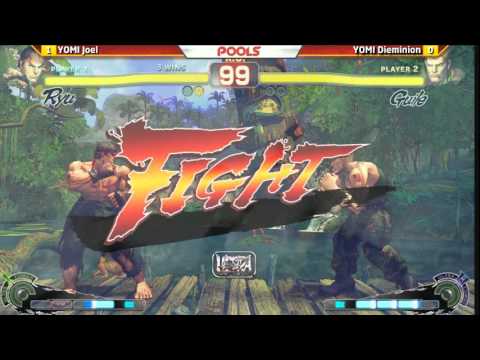 Defend the North 2015 - USF4 Pools - YOMI Joel (Ryu) vs YOMI Dieminion (Guile)