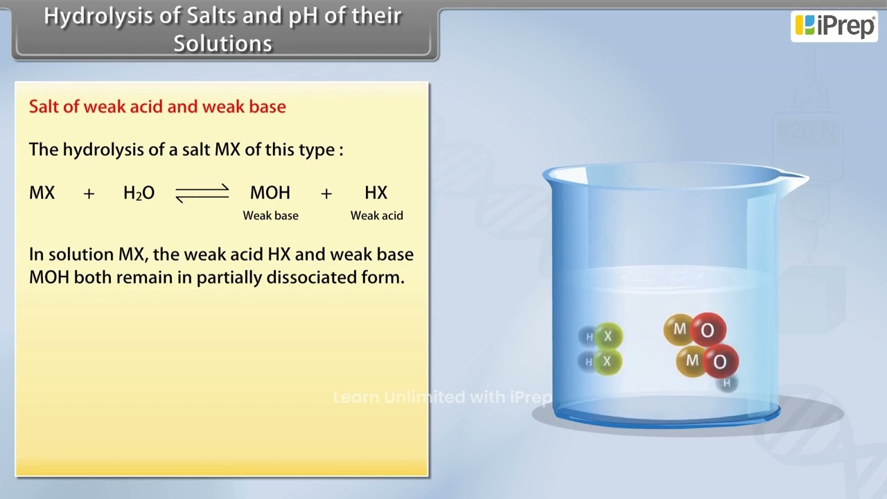 Hydrolysis of Salts and pH of Their Solutions II | Equilibrium | Chemistry | Class 11th | iPrep