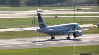 preview picture of video 'Spirit Airlines Airbus A319 Takes Off From KPDX On Runway 28L'