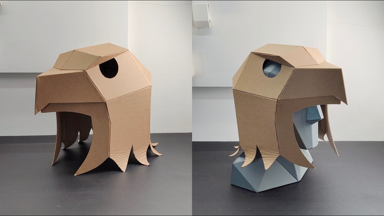Eagle or Falcon Hat Cardboard Template – DIY Costume and Cosplay Pattern (PDF, SVG, Resizeable) – Craft No. 3636 Video Walkthrough