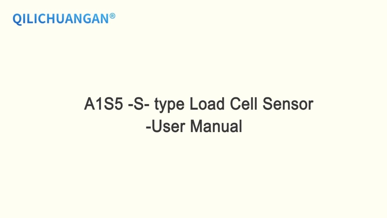 A1S5-S-type Load Cell Sensor -User Manual