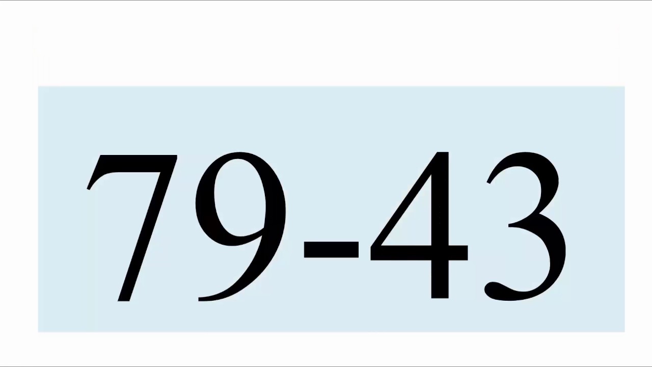 Subtraction Flash Cards (Fast) pt 3