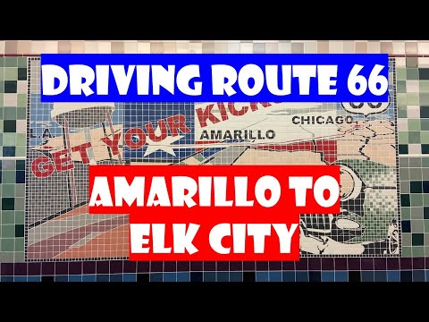 Route 66 - Amarillo, TX to Elk City, OK - Time Lapse of Mother Road Plus Facts & Photos