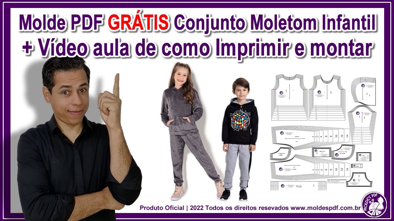 Watch Now #8 Aula molde conjunto moletom infantil unissex - Moldes PDF #8 Aula molde conjunto moletom infantil unissex - Moldes PDF