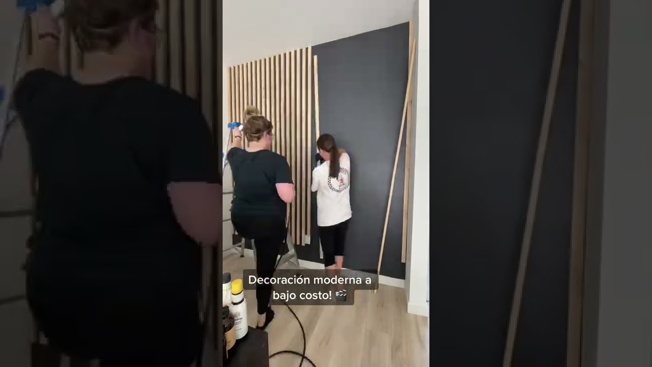 Watch DECORACIÓN ECONÓMICA LISTONES DE MADERA Y BASE EN NEGRO Now DECORACIÓN ECONÓMICA LISTONES DE MADERA Y BASE EN NEGRO