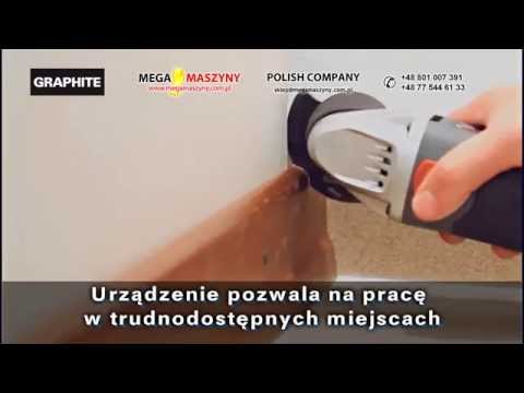Graphite 180W daugiafunkcis įrenginys, svyravimų skaičius 20000 min ??, dėklas video