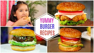 5 Yummy BURGER Recipes | CookWithNisha