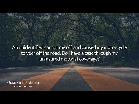An unidentified car cut me off, and caused my motorcycle to veer off the road. Do I have a case...
