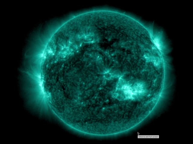 NOAA’s GOES-16 satellite captured activity at sunspot AR3664 at around 2 p.m. EDT, May 9, 2024