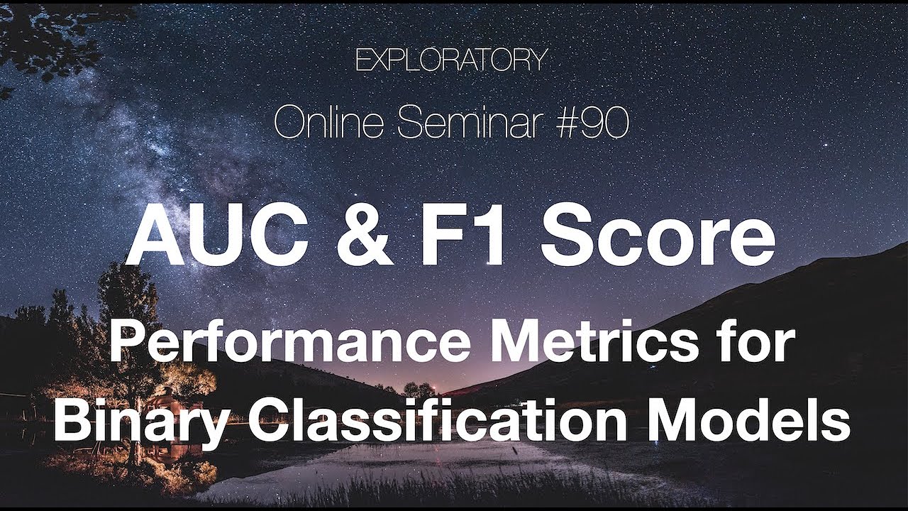 #90 - AUC & F Score - Metrics for Binary Classification Model
