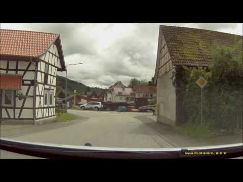 Ortsdurchfahrt im Odenwald/HP: Glattbach (West rein, Ost raus)