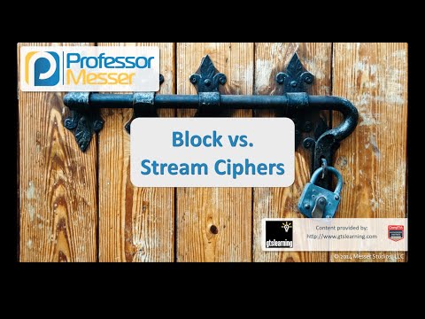Block vs. Stream Ciphers - CompTIA Security+ SY0-401: 6.1