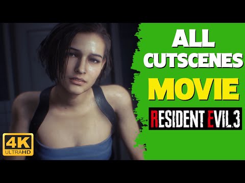 Resident Evil 3 Remake All Cutscenes 4K Game Movie Classic Outfit | RE3 Remake Cutscenes Only