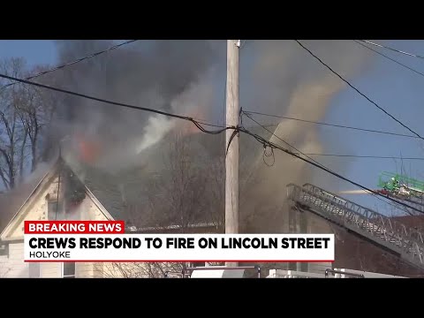 Crews battle fire on Lincoln Street in Holyoke