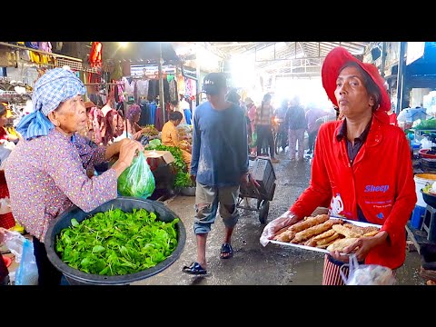 Morning Wet Market in Kampong Speu Province, Cambodia