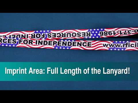 1/2 Full-Color Theme Lanyard w/Swivel Hook & Metal Split Ring