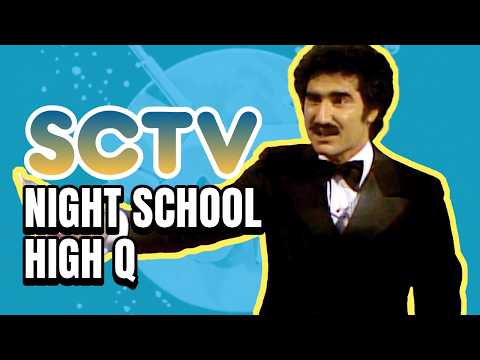 SCTV High Q Night School sketch with John Candy, Eugene Levy, Catherine O'Hara, Rick Moranis