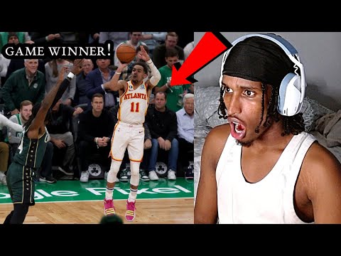 TRAE YOUNG *BIGGEST HATER* REACTS TO Final 3:24 MUST SEE ENDING Hawks vs Celtics - Game 5! #viral
