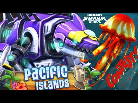Mecha Sharkjira in Pacific Island Jellyfish Live Contest - Hungry Shark World 10th