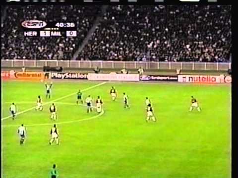 1999 (October 20) Hertha Berlin (Germany) 1-AC Milan (Italy) 0 (Champions League)