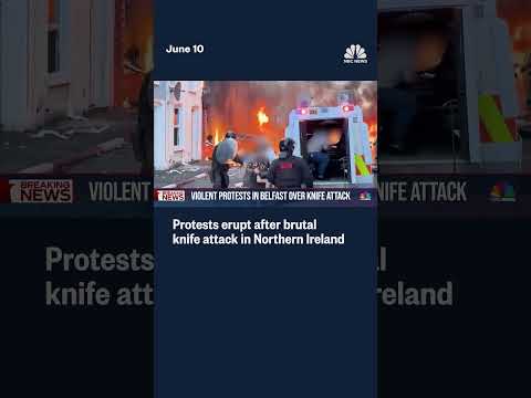 Protests erupt after brutal knife attack in Northern Ireland