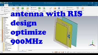 RIS antenna design with results optimization 900MHz cst studio suite