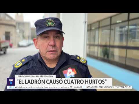 La policia de Castillos detuvo al delincuente que robó y provocó daños en el liceo.