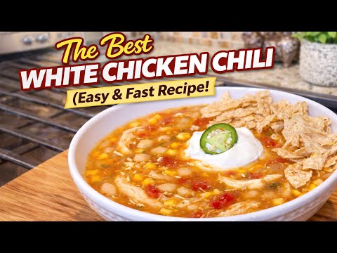 The Best White Chicken Chili (Easy & Fast Recipe!)