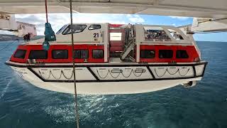 Pacific Adventure Tender Boat Retrieval - Room 8625 Obstructed View