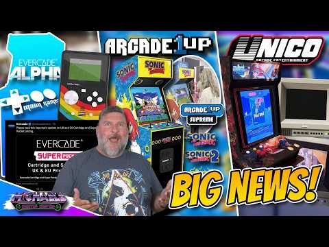 Arcade1Up Sonic The Hedgehog New Details, Unico Traveller Kickstarter & Evercade 3/4 Scale Alpha?