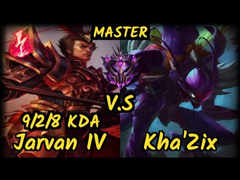 VGIA Th3Antonio (JARVAN IV) vs KHA'ZIX - 9/2/8 KDA JUNGLE GAMEPLAY - EUW Ranked MASTER