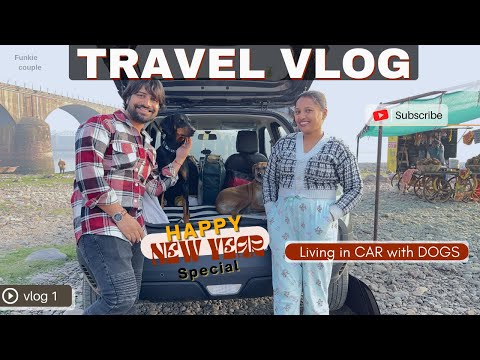 1ST TIME TRAVEL WITH DOGS - WHOLE NIGHT STAY IN CAR - FOLLOW THE COUPLE'S TRAVEL EXPERIENCE | PUNCH