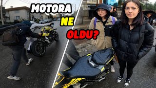 AKÜ BİTTİ YOLDA KALDIM - MOTOR NASIL VURDURULUR - MT07 MOTOVLOG
