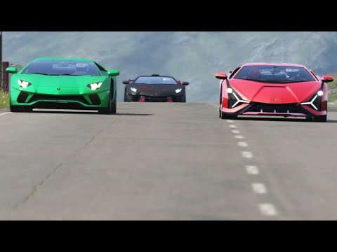 Lamborghini Sian FKP 37 vs Lamborghini Aventador S vs Lamborghini SC18 Alston