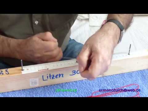 Weberei Litzen knoten