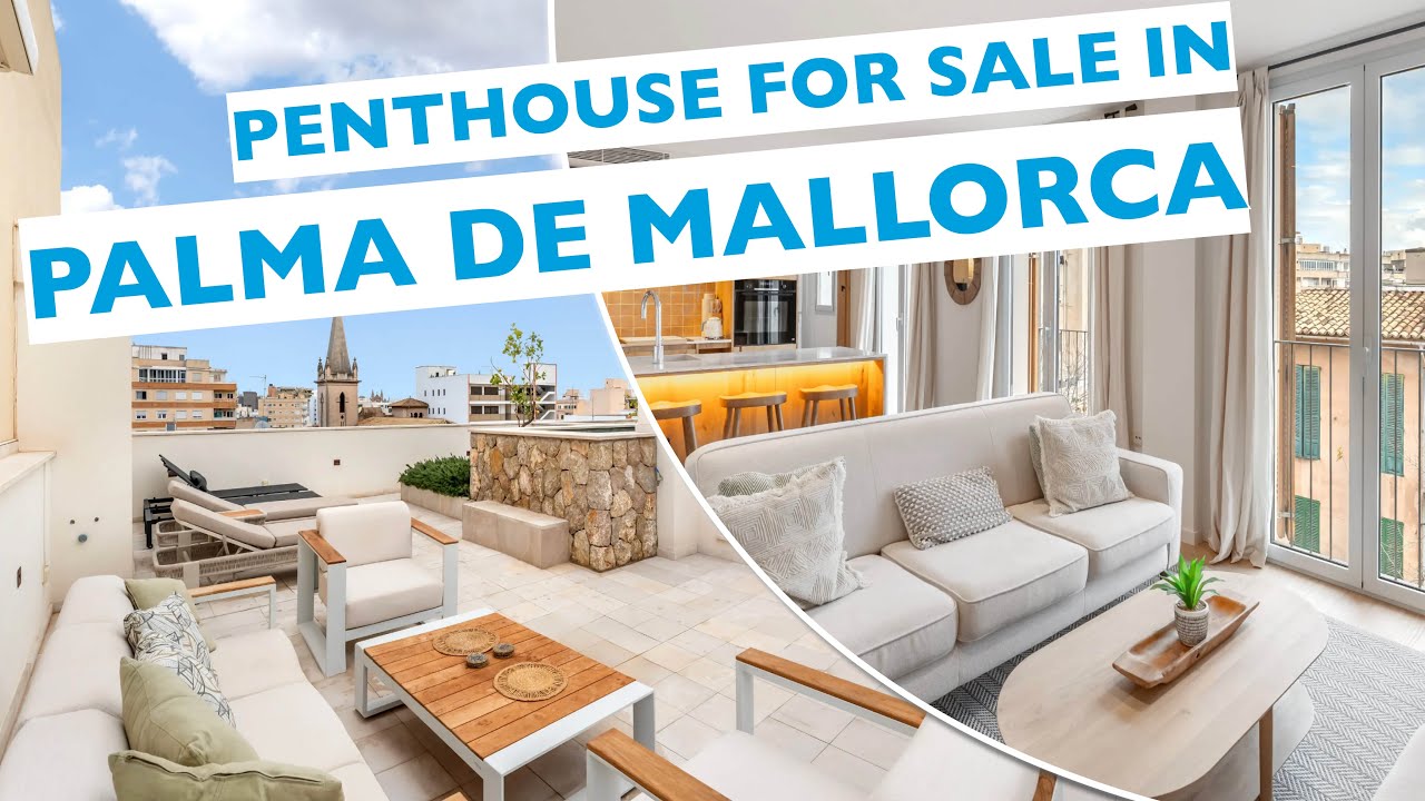 Modern penthouse for sale in Santa Catalina, Palma – roof terrace, pool & sea views