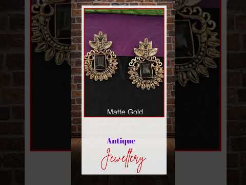 Antique jewelry matte gold polish designer fancy style beaut...