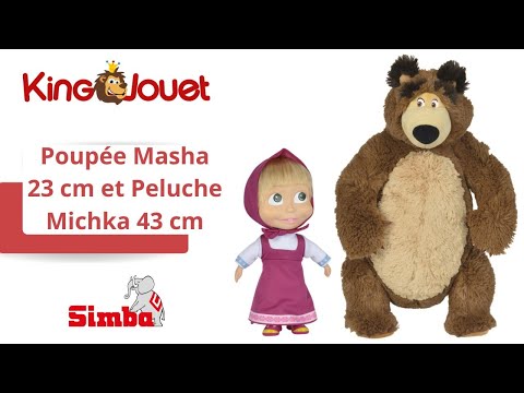 Poupée Masha 23 cm et Peluche Michka 43 cm Simba Dickie : King Jouet, Poupées  Simba Dickie - Poupées Poupons
